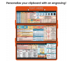 WhiteCoat Clipboard® Trifold - Orange Nursing Edition