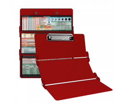 WhiteCoat Clipboard® Trifold - Red Nursing Edition