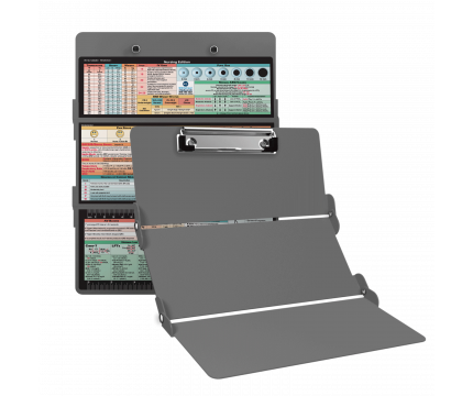 WhiteCoat Clipboard® Trifold - Silver Nursing Edition