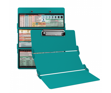 WhiteCoat Clipboard® Trifold - Teal Nursing Edition