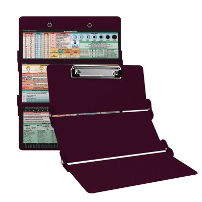 WhiteCoat Clipboard® Trifold - Wine Nursing Edition