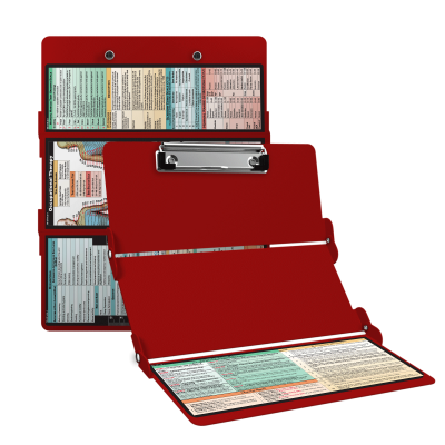 WhiteCoat Clipboard® Trifold - Red Occupational Therapy Edition