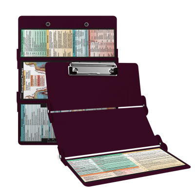 WhiteCoat Clipboard® Trifold - Wine Occupational Therapy Edition