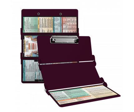 WhiteCoat Clipboard® Trifold - Wine Occupational Therapy Edition