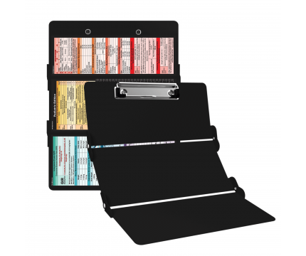 WhiteCoat Clipboard® Trifold - Black Pediatric Infant Edition