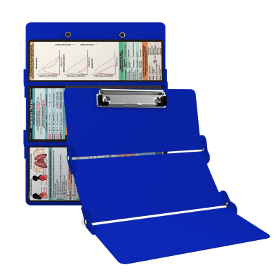 WhiteCoat Clipboard® Trifold - Blue Respiratory Therapy Edition