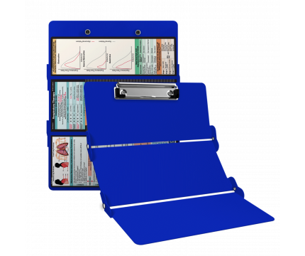 WhiteCoat Clipboard® Trifold - Blue Respiratory Therapy Edition