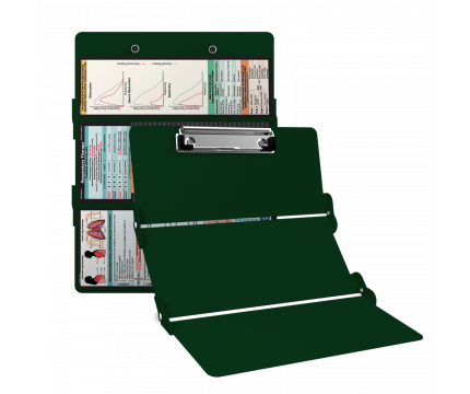 WhiteCoat Clipboard® Trifold - Green Respiratory Therapy Edition
