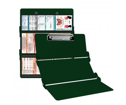 WhiteCoat Clipboard® Trifold - Green Respiratory Therapy Edition
