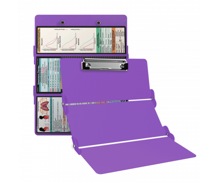 WhiteCoat Clipboard® Trifold - Lilac Respiratory Therapy Edition