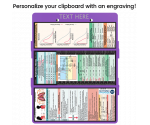 WhiteCoat Clipboard® Trifold - Lilac Respiratory Therapy Edition