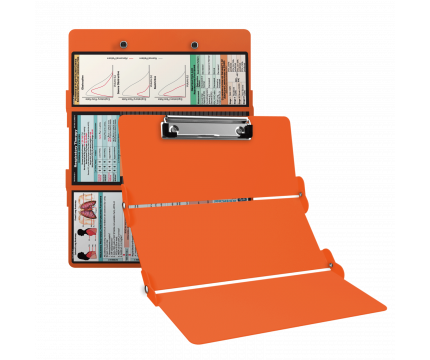 WhiteCoat Clipboard® Trifold - Orange Respiratory Therapy Edition