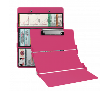 WhiteCoat Clipboard® Trifold - Pink Respiratory Therapy Edition