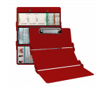 WhiteCoat Clipboard® Trifold - Red Respiratory Therapy Edition