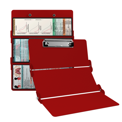 WhiteCoat Clipboard® Trifold - Red Respiratory Therapy Edition