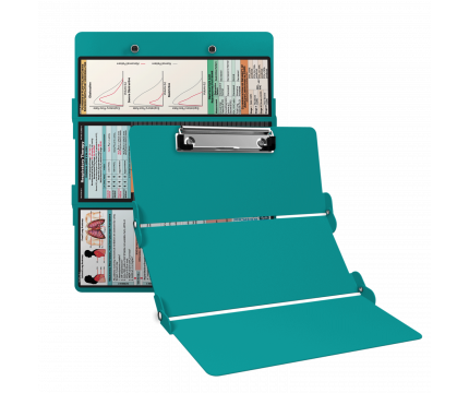 WhiteCoat Clipboard® Trifold - Teal Respiratory Therapy Edition