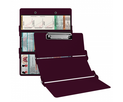 WhiteCoat Clipboard® Trifold - Wine Respiratory Therapy Edition