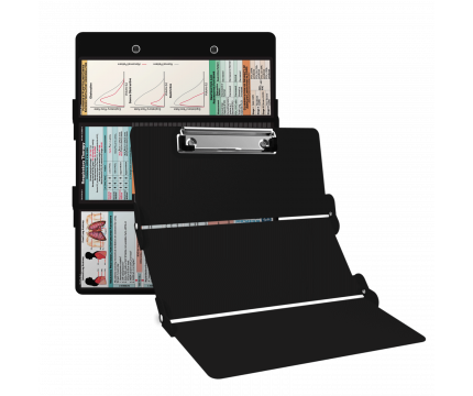 WhiteCoat Clipboard® Trifold - Black Respiratory Therapy Edition