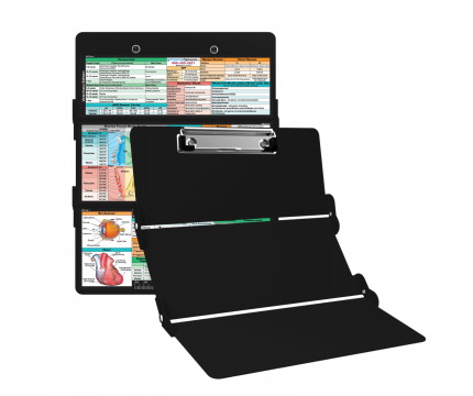 WhiteCoat Clipboard® Trifold - Black Veterinary Medicine Edition