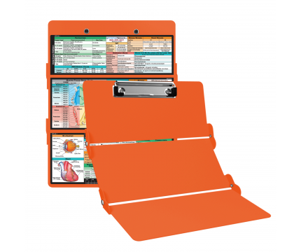 WhiteCoat Clipboard® Trifold - Orange Veterinary Medicine Edition