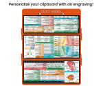 WhiteCoat Clipboard® Trifold - Orange Veterinary Medicine Edition