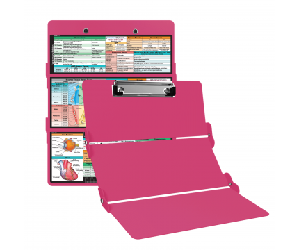 WhiteCoat Clipboard® Trifold - Pink Veterinary Medicine Edition
