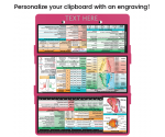 WhiteCoat Clipboard® Trifold - Pink Veterinary Medicine Edition