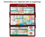 WhiteCoat Clipboard® Trifold - Red Veterinary Medicine Edition