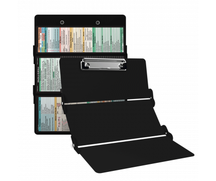 WhiteCoat Clipboard® Trifold - Black Medical Edition