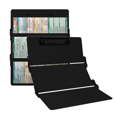 WhiteCoat Clipboard® Trifold - Blackout Medical Edition
