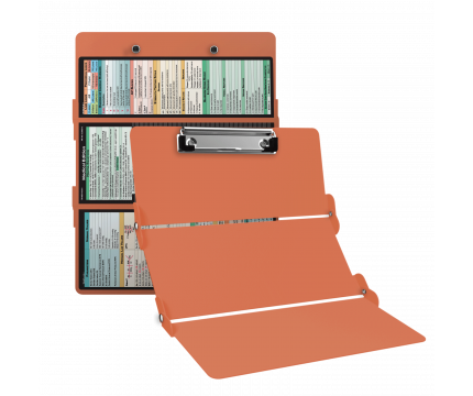 WhiteCoat Clipboard® Trifold - Coral Medical Edition