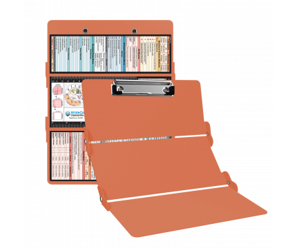 WhiteCoat Clipboard® Trifold - Coral Medical Edition