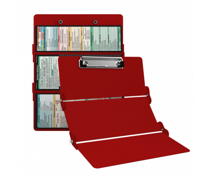 WhiteCoat Clipboard® Trifold - Red Medical Edition