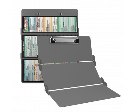 WhiteCoat Clipboard® Trifold - Silver Medical Edition