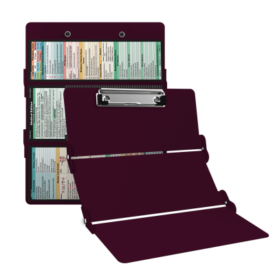 WhiteCoat Clipboard® Trifold - Wine Medical Edition