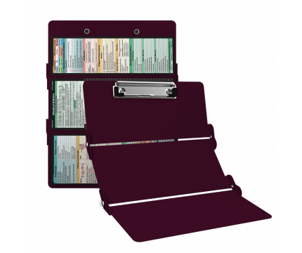 WhiteCoat Clipboard® Trifold - Wine Medical Edition