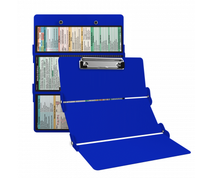 WhiteCoat Clipboard® Trifold - Blue Medical Edition