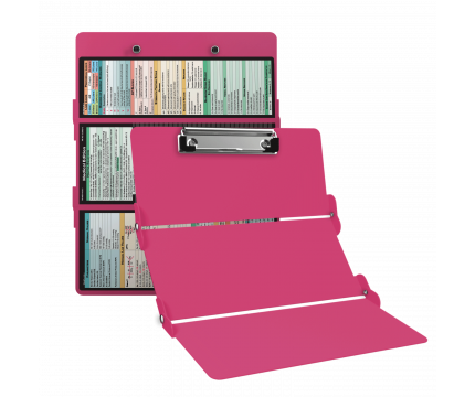 WhiteCoat Clipboard® Trifold - Pink Medical Edition