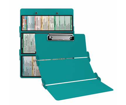 WhiteCoat Clipboard® Trifold - Teal Medical Edition