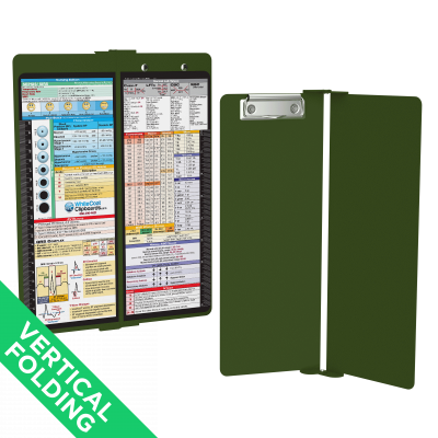 WhiteCoat Clipboard® Vertical - Army Green Nursing Edition