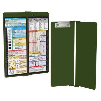 WhiteCoat Clipboard® Vertical - Army Green Nursing Edition