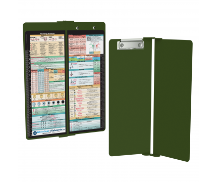 WhiteCoat Clipboard® Vertical - Army Green Nursing Edition