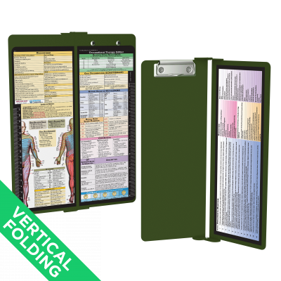 WhiteCoat Clipboard® Vertical - Army Green Occupational Therapy Edition