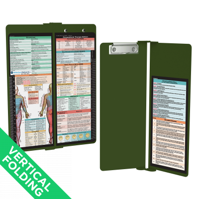 WhiteCoat Clipboard® Vertical - Army Green Occupational Therapy Edition