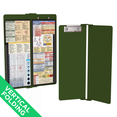 WhiteCoat Clipboard® Vertical - Army Green Primary Care Edition