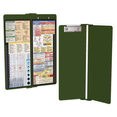 WhiteCoat Clipboard® Vertical - Army Green Primary Care Edition