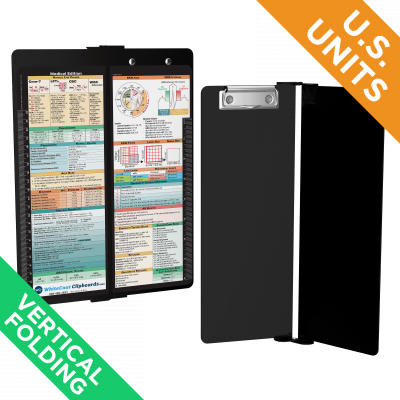 WhiteCoat Clipboard® Vertical - Black Medical Edition