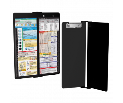 WhiteCoat Clipboard® Vertical - Black Nursing Edition