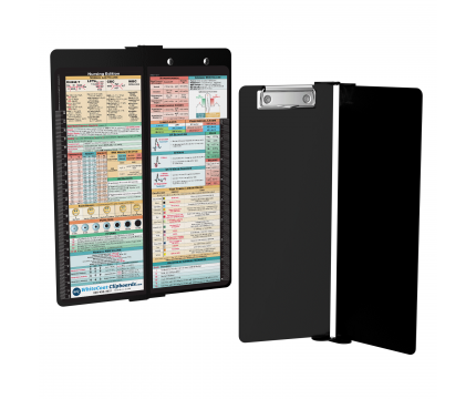 WhiteCoat Clipboard® Vertical - Black Nursing Edition