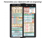 WhiteCoat Clipboard® Vertical - Black Nursing Edition